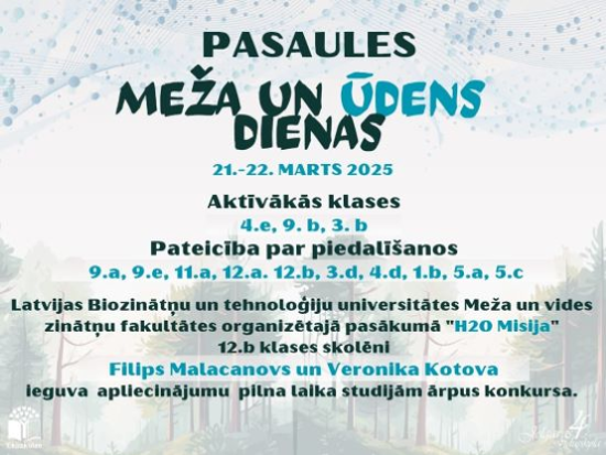 Udens Meža dienas rezultāti Udens Meža dienas rezultāti